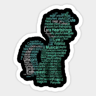 My Little Pony - Lyra Heartstrings Typography Sticker